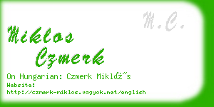 miklos czmerk business card